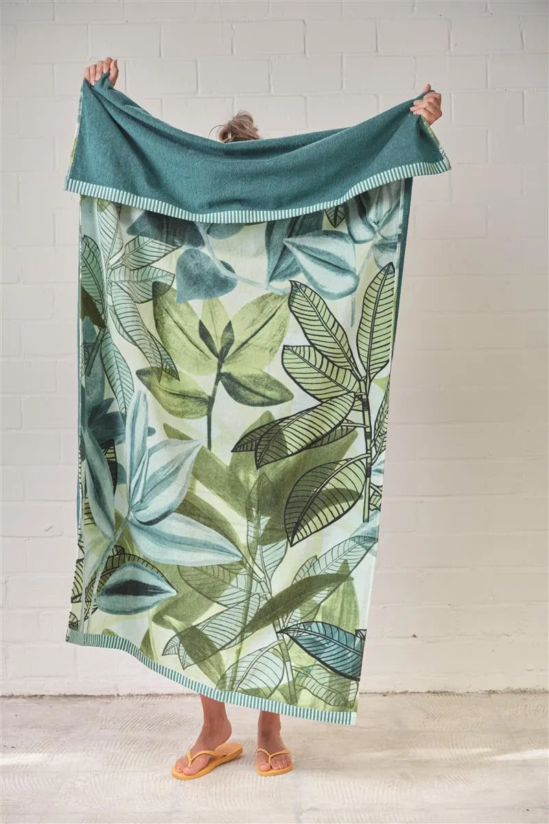 Jungle Vibe Green Beach Towel