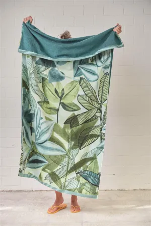 Jungle Vibe Green Beach Towel