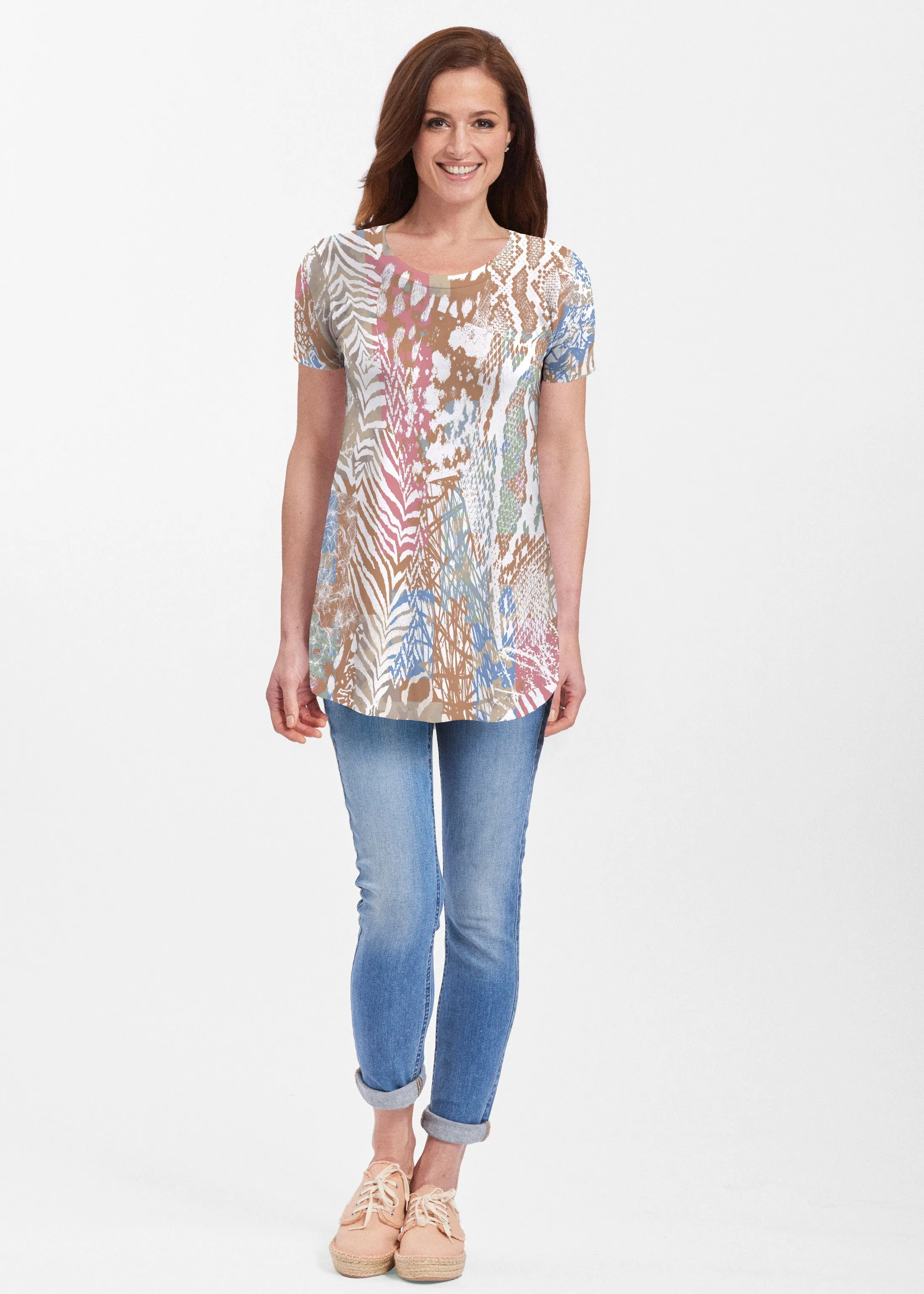 Jungle Warrior (7849) ~ Butterknit Short Sleeve Tunic