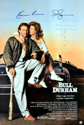 Kevin Costner & Susan Sarandon Signed Autographed "Bull Durham" 24x36 Movie Poster (ASI COA)