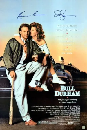 Kevin Costner & Susan Sarandon Signed Autographed "Bull Durham" 24x36 Movie Poster (ASI COA)