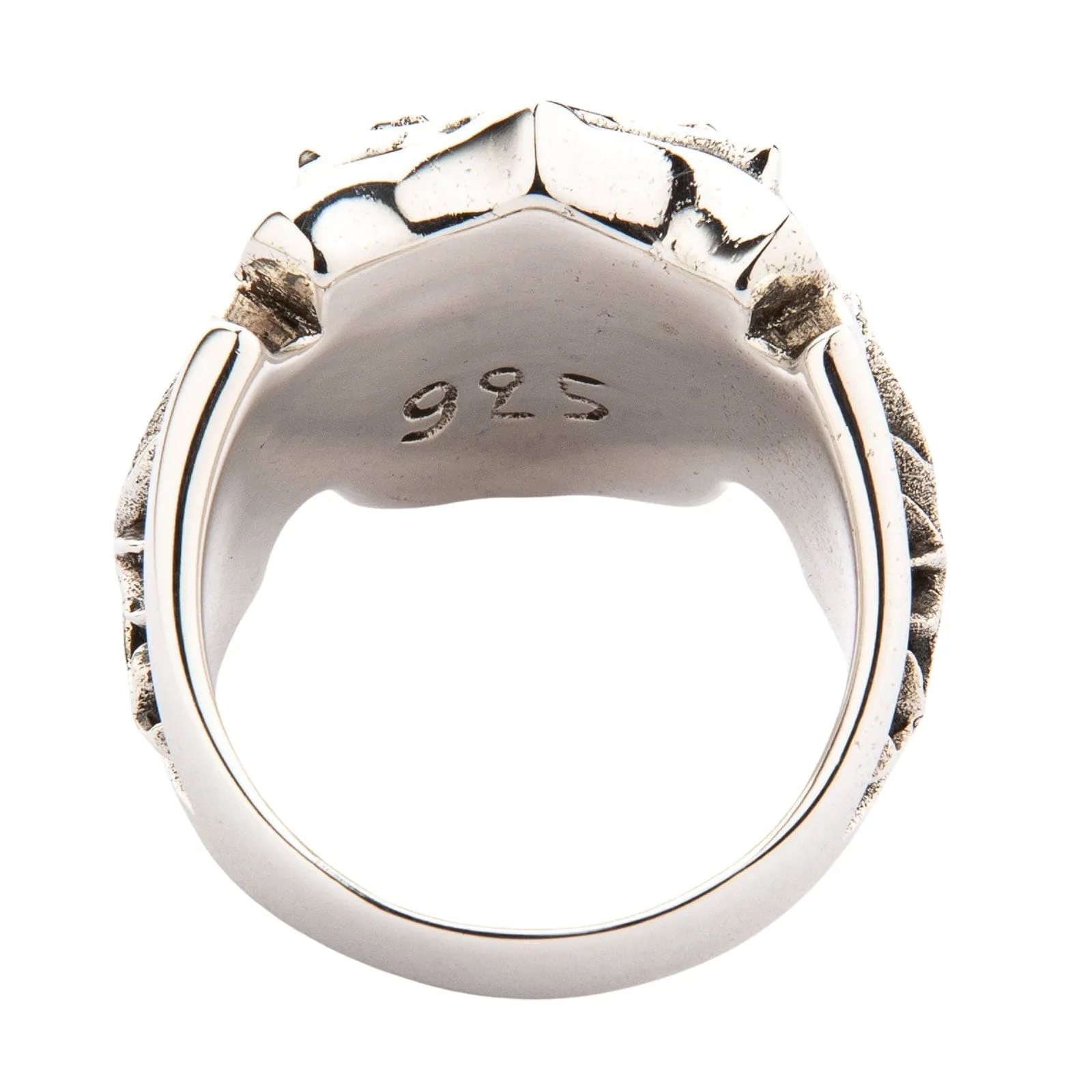 Knight Shield Lion Sterling Silver Men's Ring