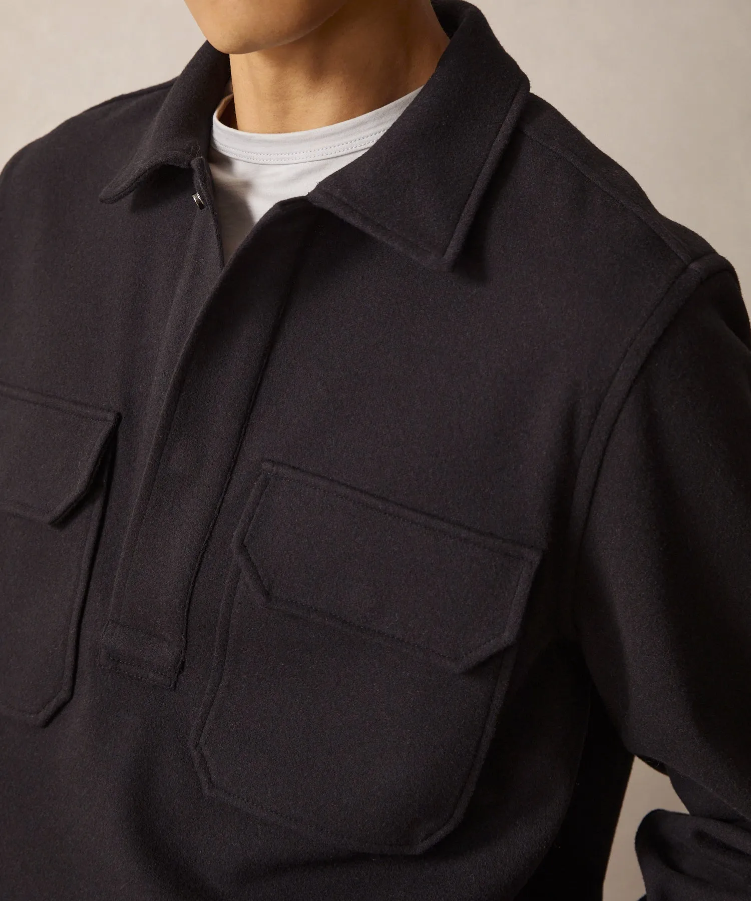 Knit Military Popover