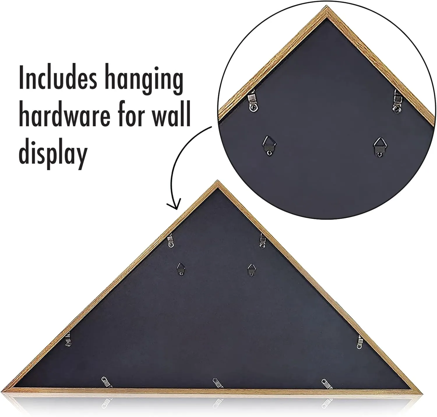 Large Flag Display Case for Burial Flag - Fits Folded 5 X 9.5' Flag - Military F