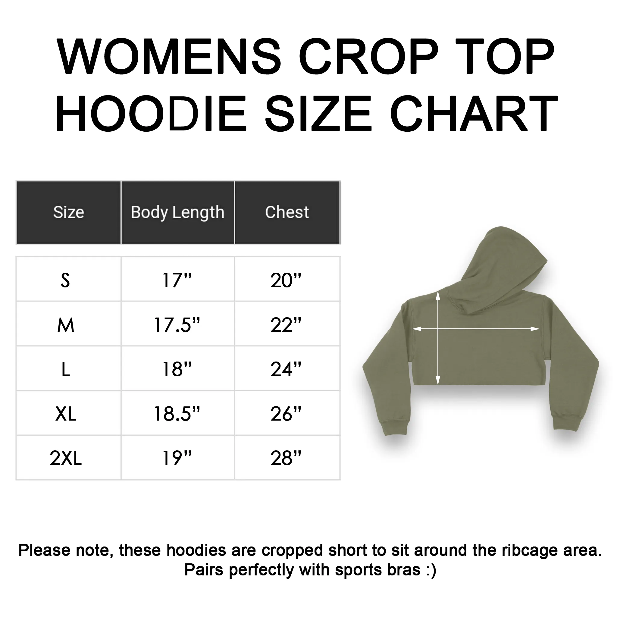 'Latina Veteran' Crop Top Hoodie w/Embroidered Mini USA Sleeve Patch - Military Green - Premium Brushed Fleece