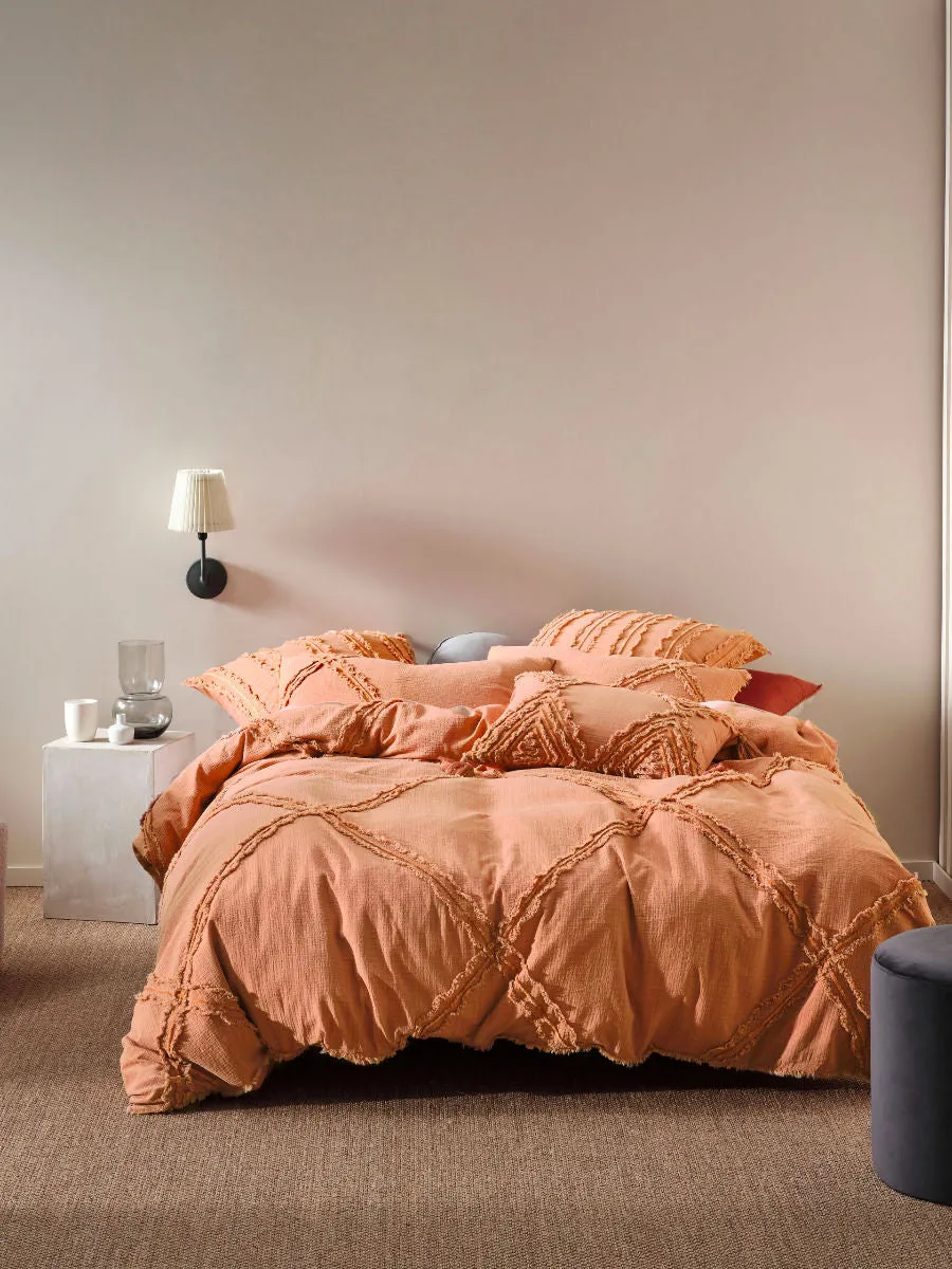 LINEN HOUSE HEATHER BRANDY QUILT COVER SET