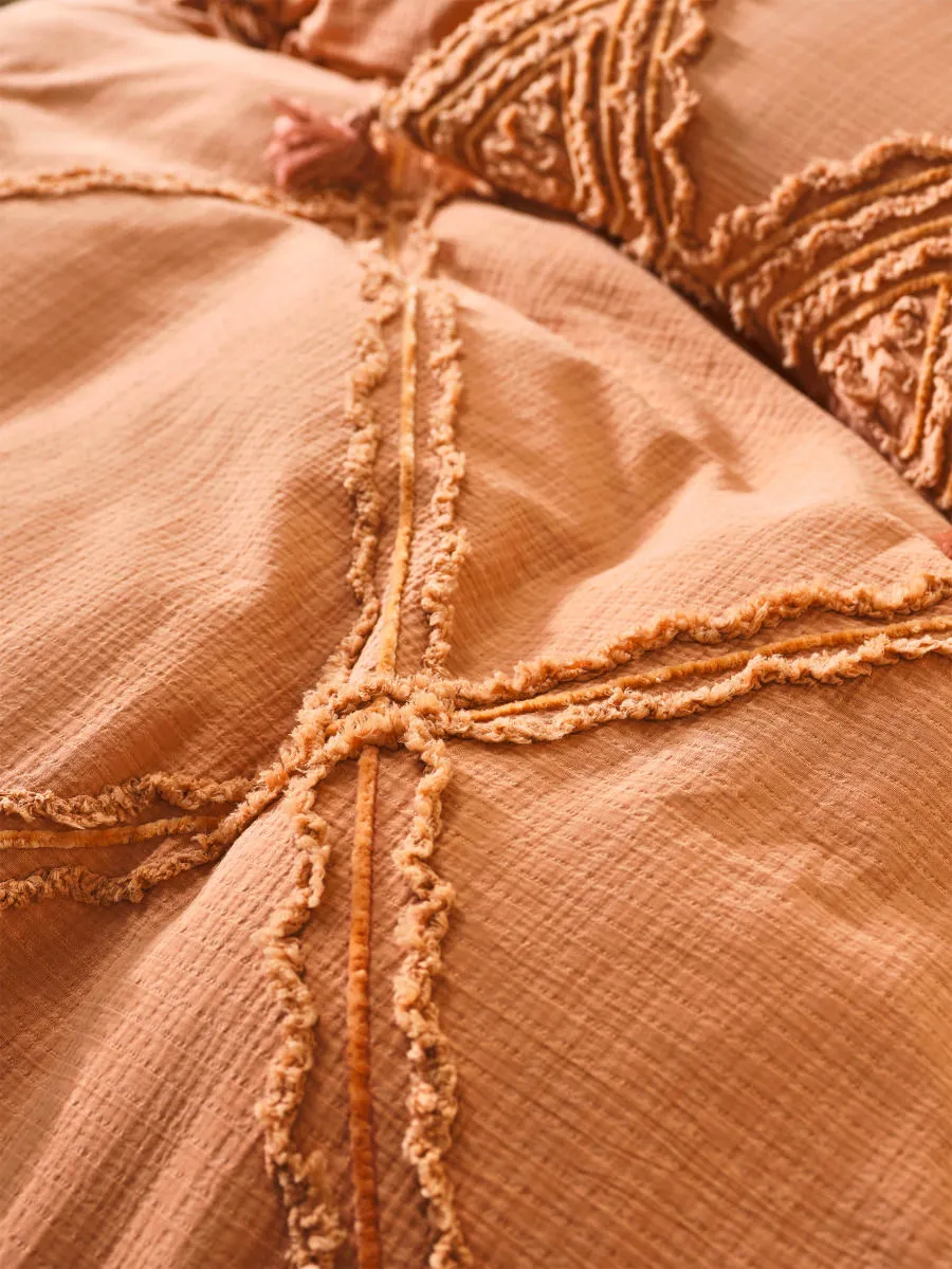 LINEN HOUSE HEATHER BRANDY QUILT COVER SET