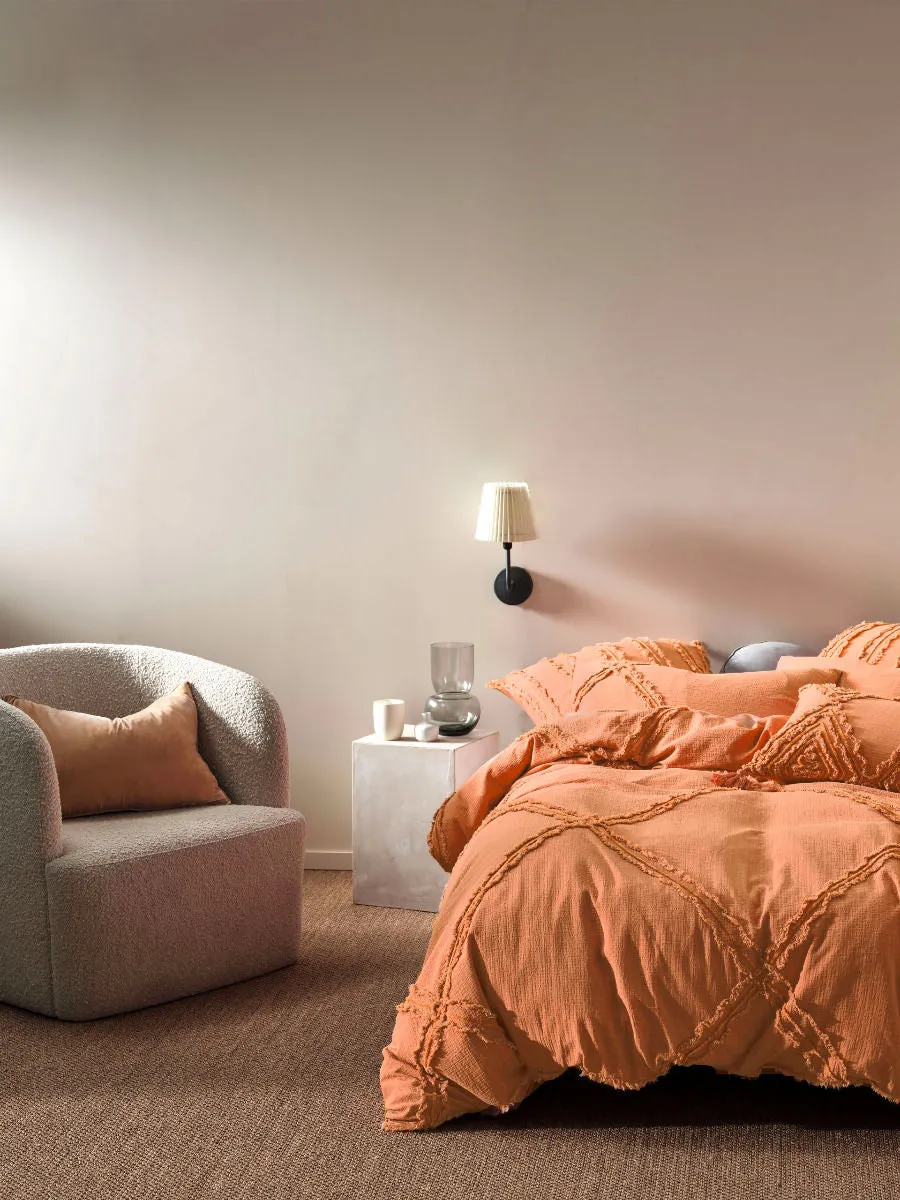LINEN HOUSE HEATHER BRANDY QUILT COVER SET