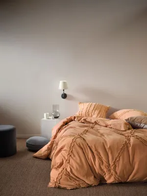 LINEN HOUSE HEATHER BRANDY QUILT COVER SET