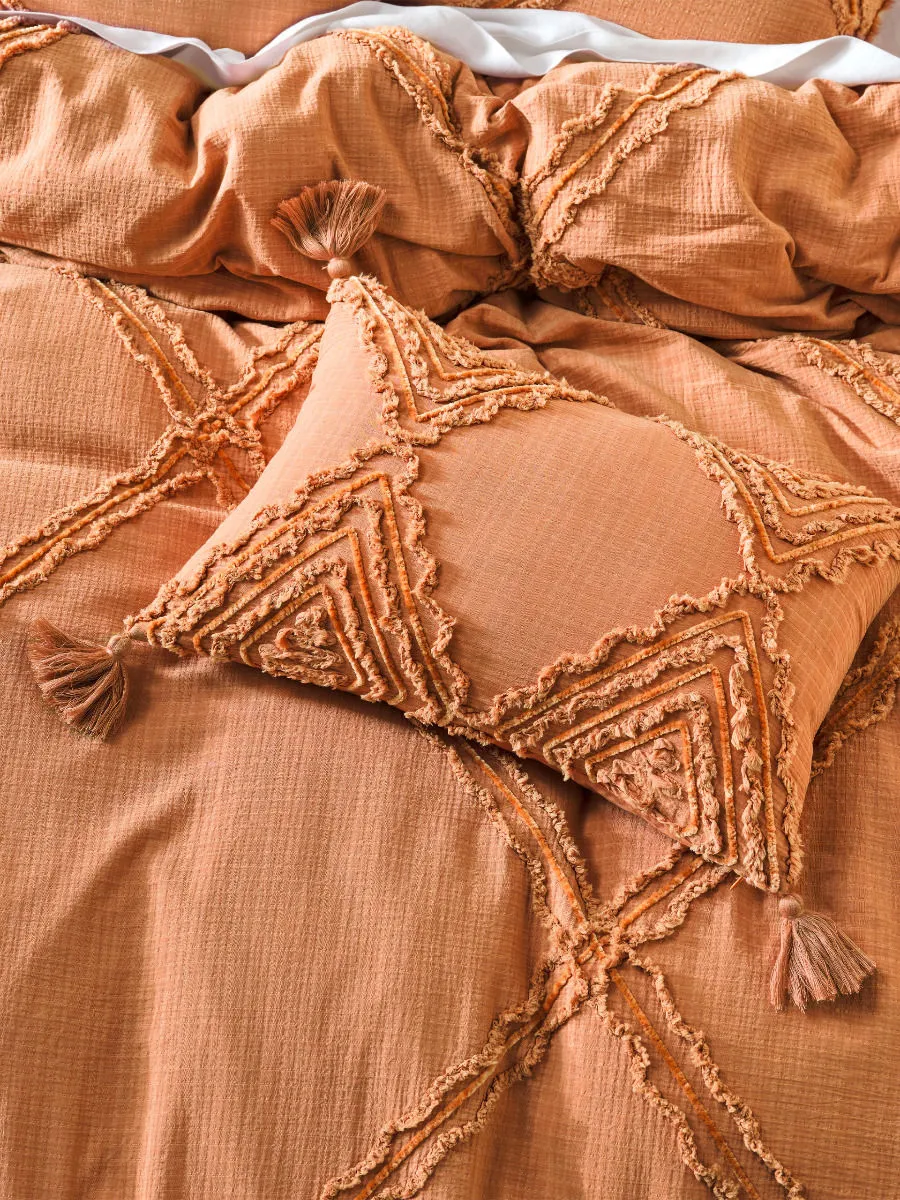 LINEN HOUSE HEATHER BRANDY QUILT COVER SET
