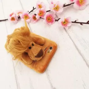 Lion furry animal case-Iphone