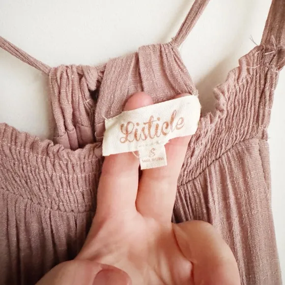 LISTICLE | Ruffle Halter Maxi Dress | S