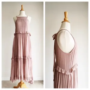 LISTICLE | Ruffle Halter Maxi Dress | S
