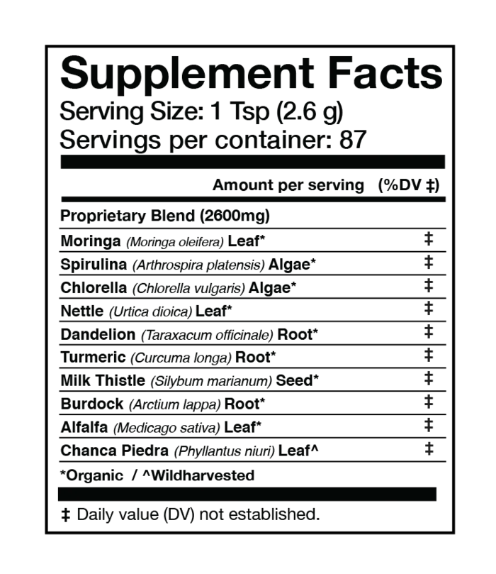 LIVER VITALITY Greens | Daily Cleanser: 8 oz