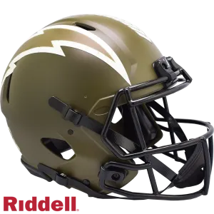 Los Angeles Chargers Helmet Riddell Authentic Full Size Speed Style Salute To Service