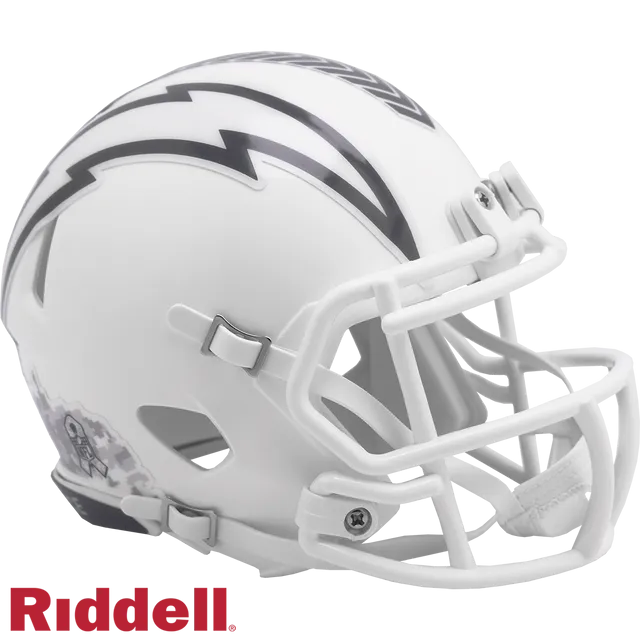 Los Angeles Chargers Helmet Riddell Replica Mini Speed Style Salute To Service 2024