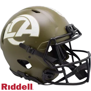 Los Angeles Rams Helmet Riddell Authentic Full Size Speed Style Salute To Service