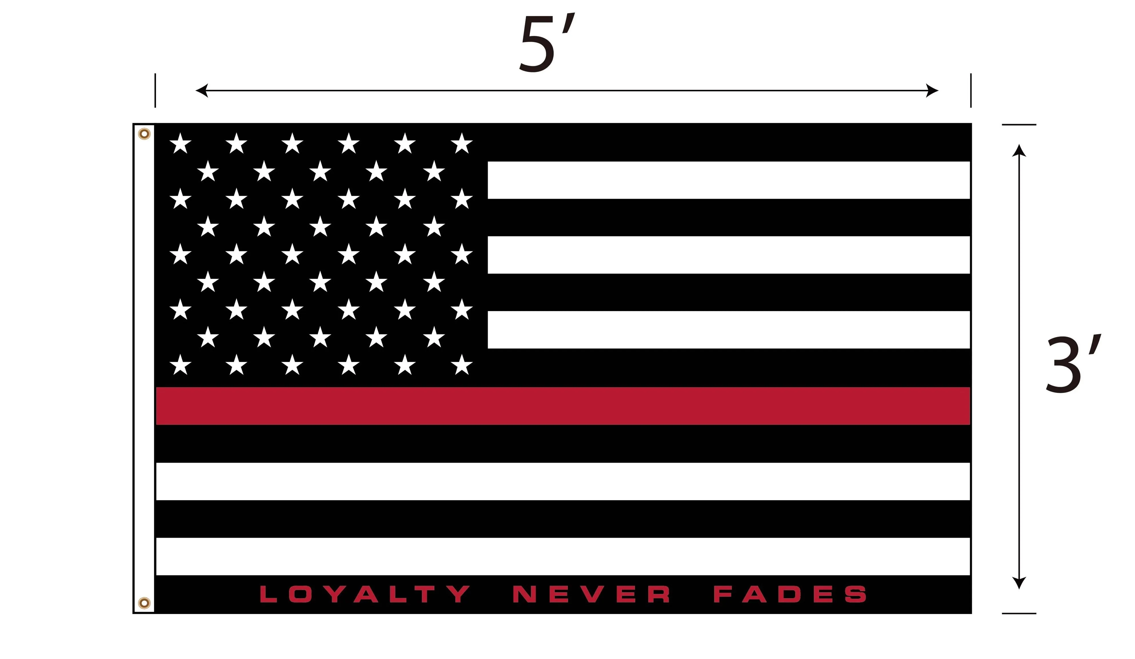 LOYALTY Flag - Thin Red Line