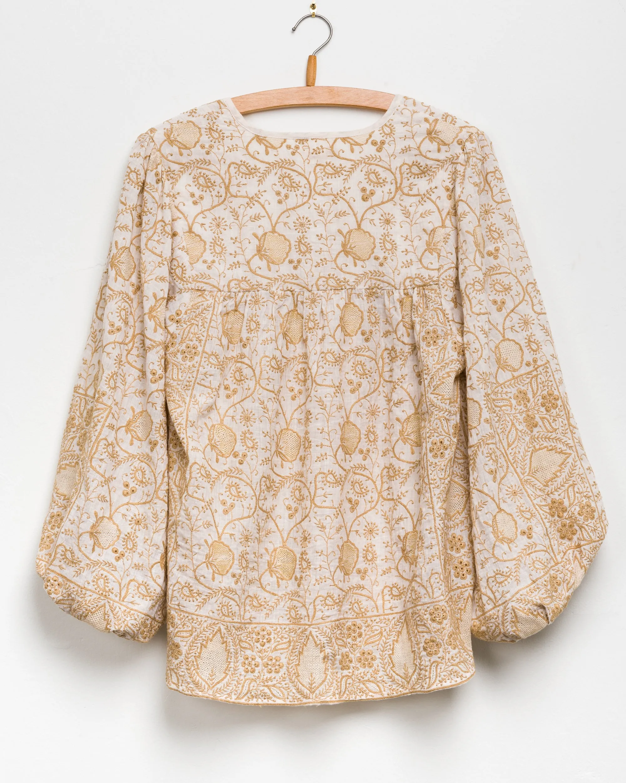 Madhuri L/S Embroidered Peasant Top