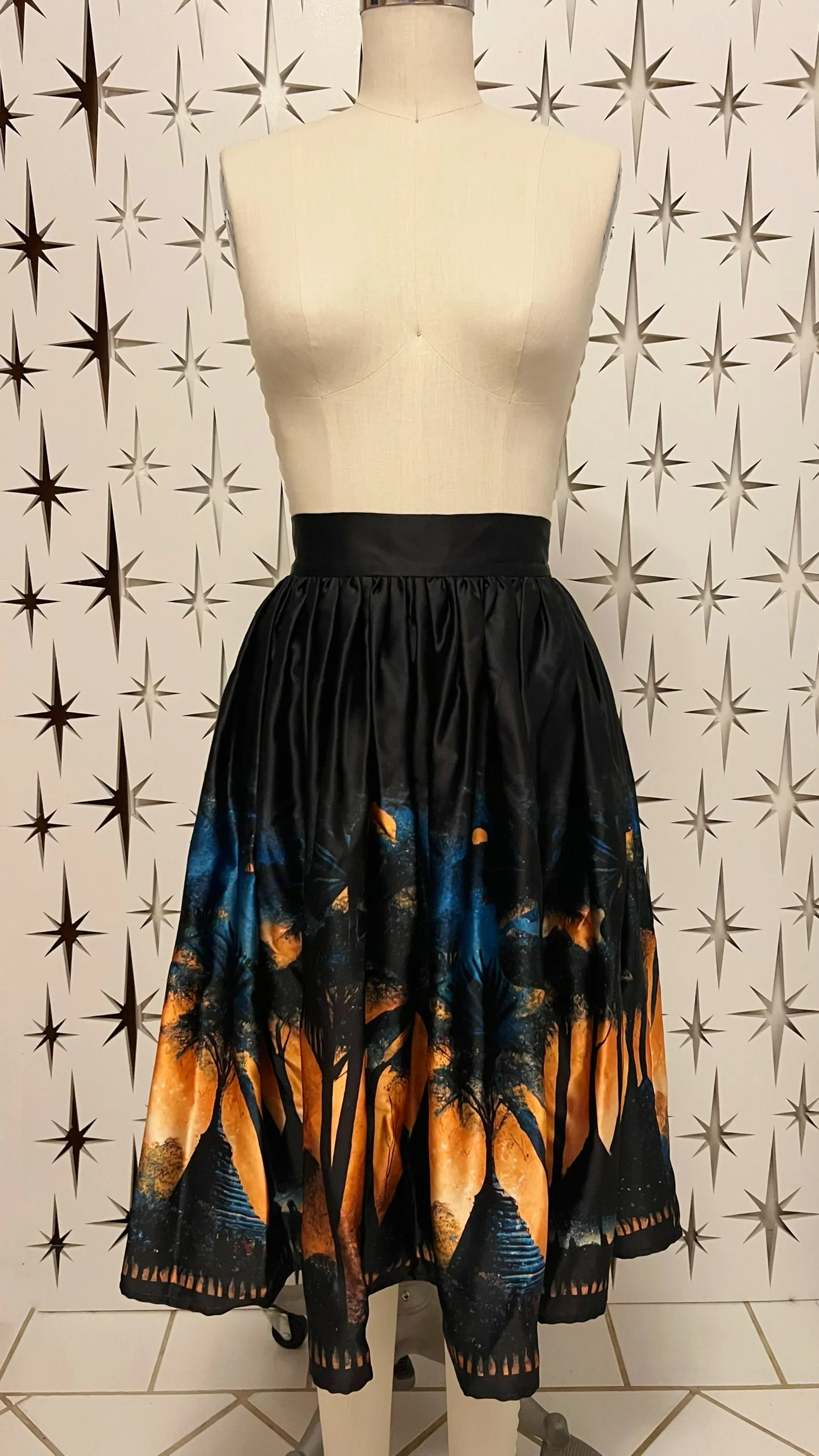Mayan Jungle Border Print skirt