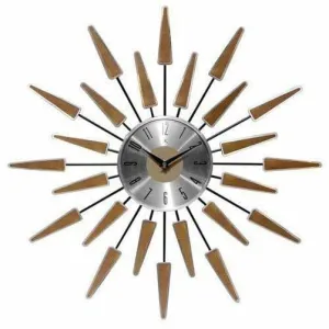 Midcentury Modern Starburst Wall Clock, 23"