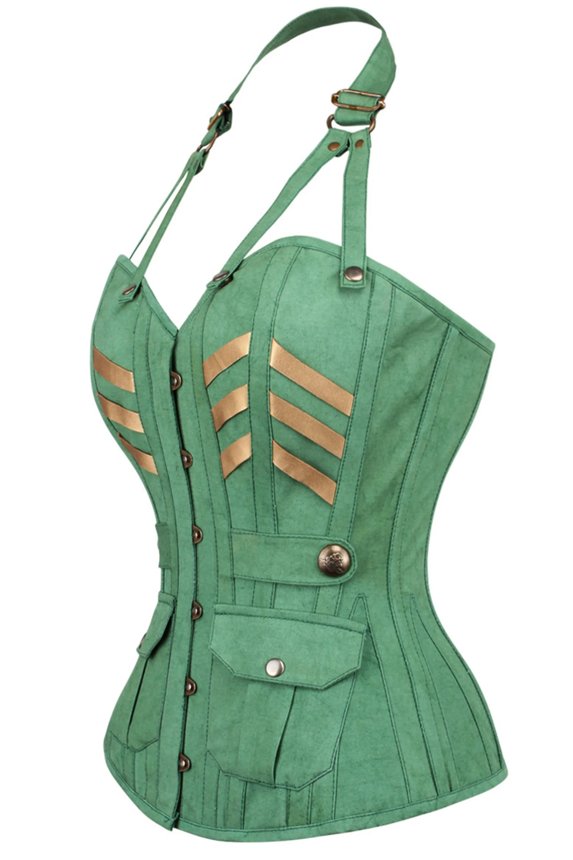 Military Inspired Burlesque Corset