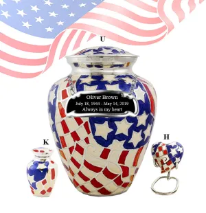Military Series - Elite American Flag Cremation Urn - IUMI114