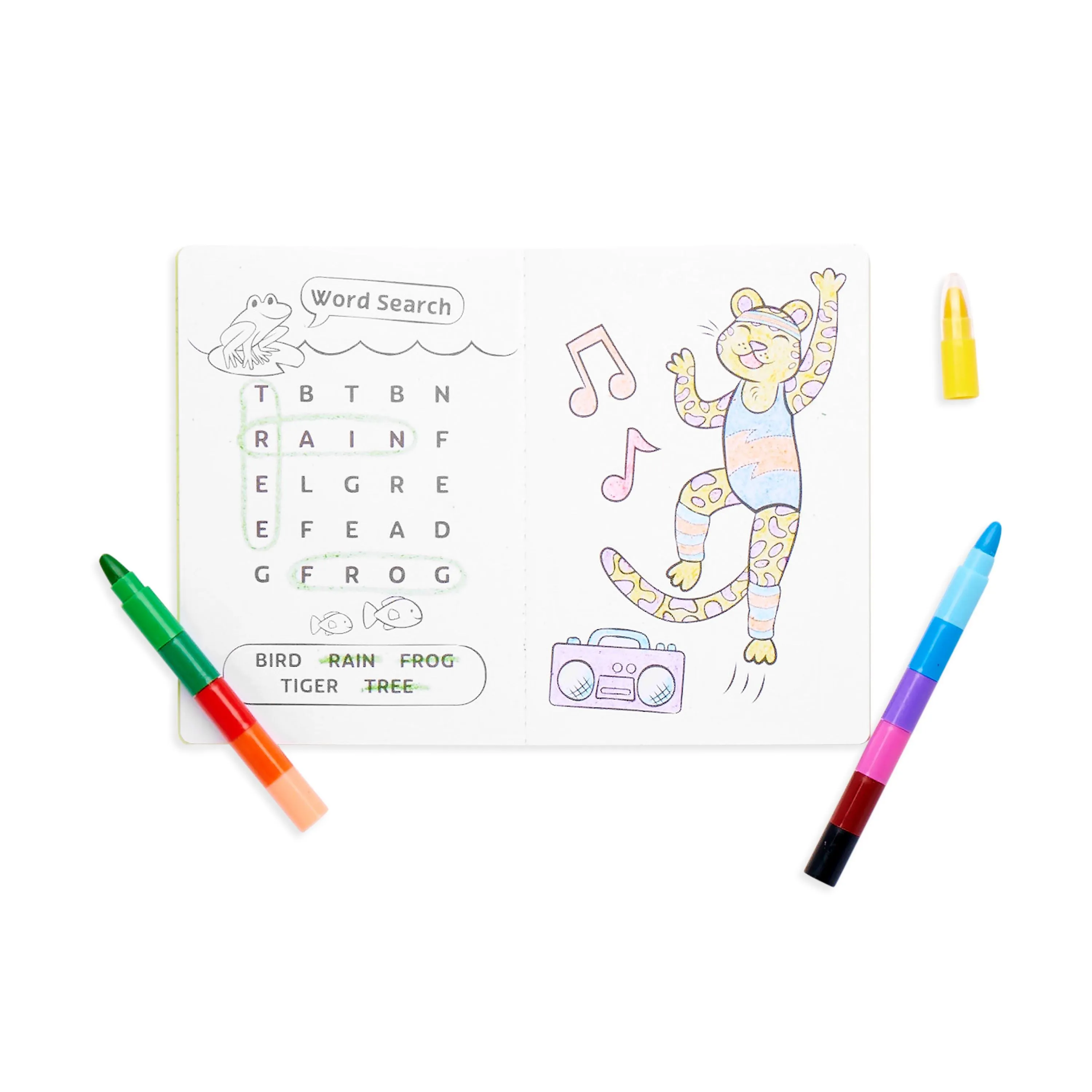 mini traveler coloring and activity kit - jungle friends