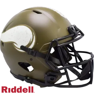 Minnesota Vikings Helmet Riddell Authentic Full Size Speed Style Salute To Service
