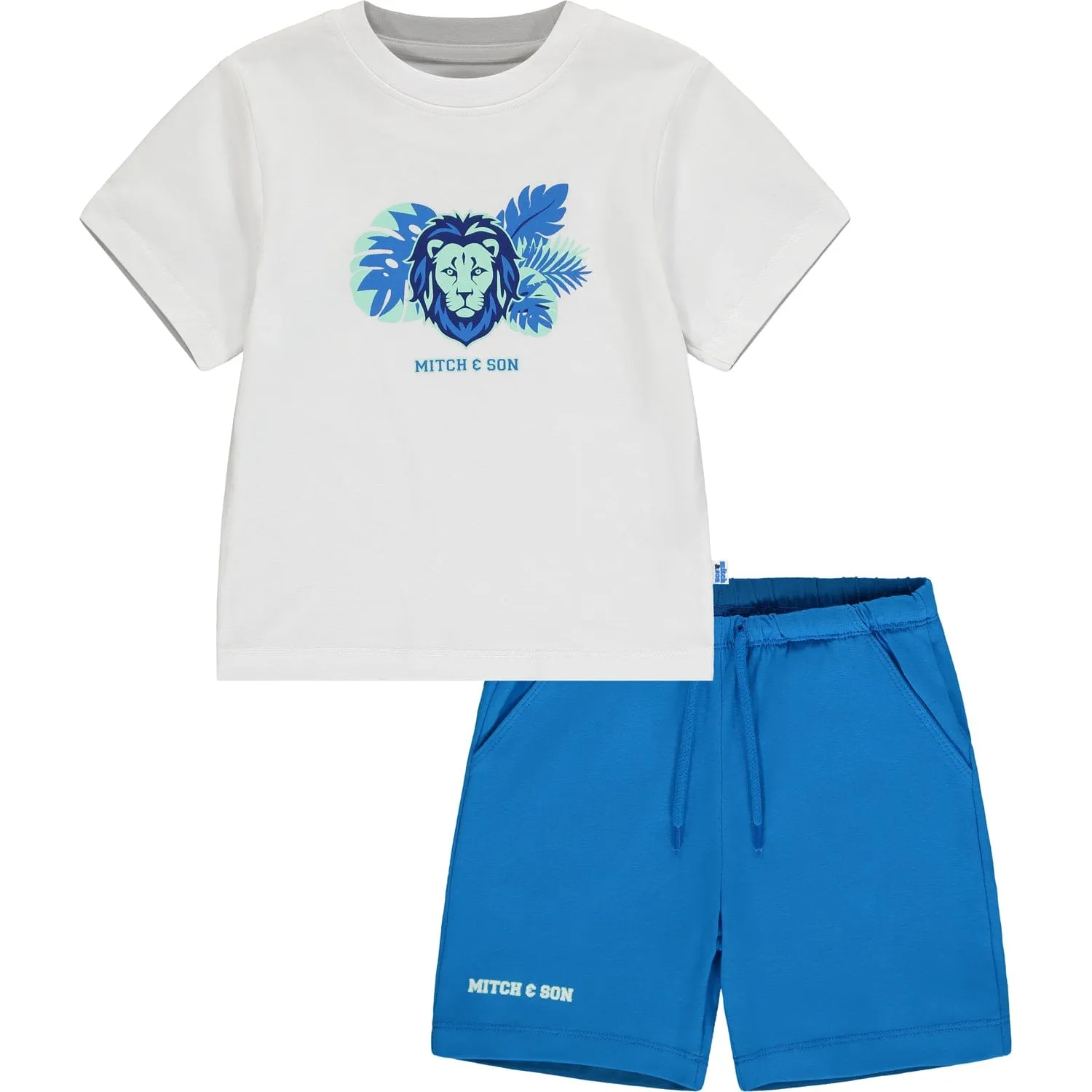 MITCH & SON - Keegan King Of The Jungle Logo Soft Set - White