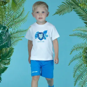 MITCH & SON - Keegan King Of The Jungle Logo Soft Set - White