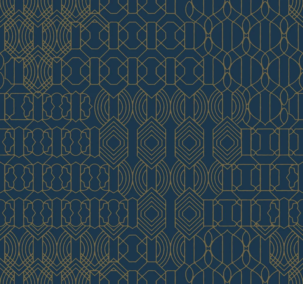 Modern Chandelier Wallpaper Blue (60 SqFt)
