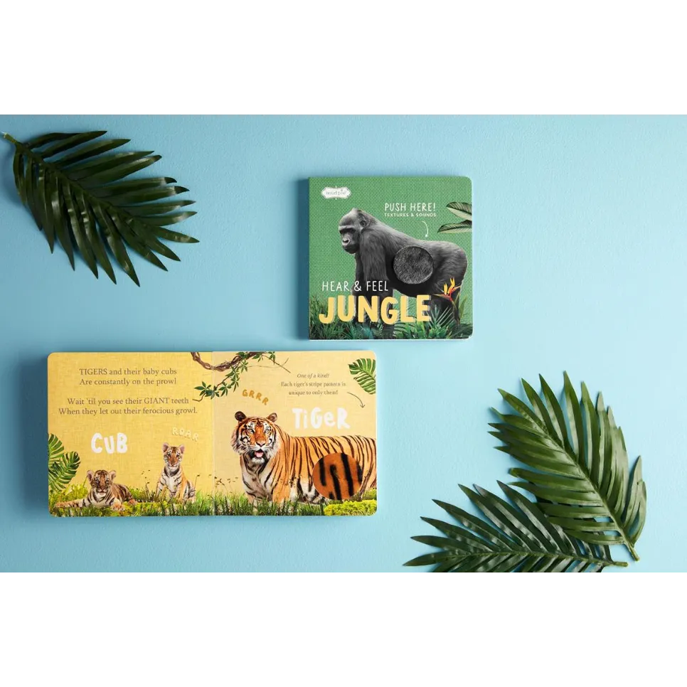 Mud Pie Hear & Feel Jungle Board Book