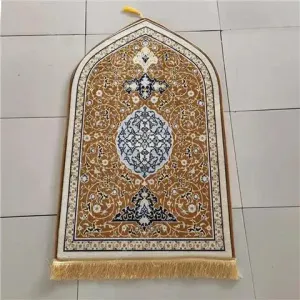 Muslim Carpet Velvet Kneeling Rug Islam Prayer Mat Ramadan Gift Church Utensils Islamic Eid Home Decoration