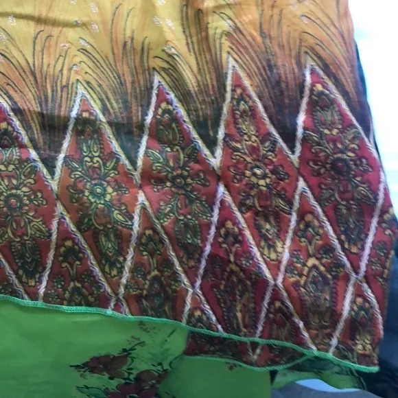 My Choice Flowy Boho Gypsy Double Layered Wrap Skirt One Size Fits Most