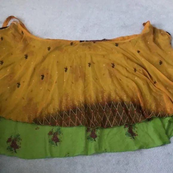 My Choice Flowy Boho Gypsy Double Layered Wrap Skirt One Size Fits Most