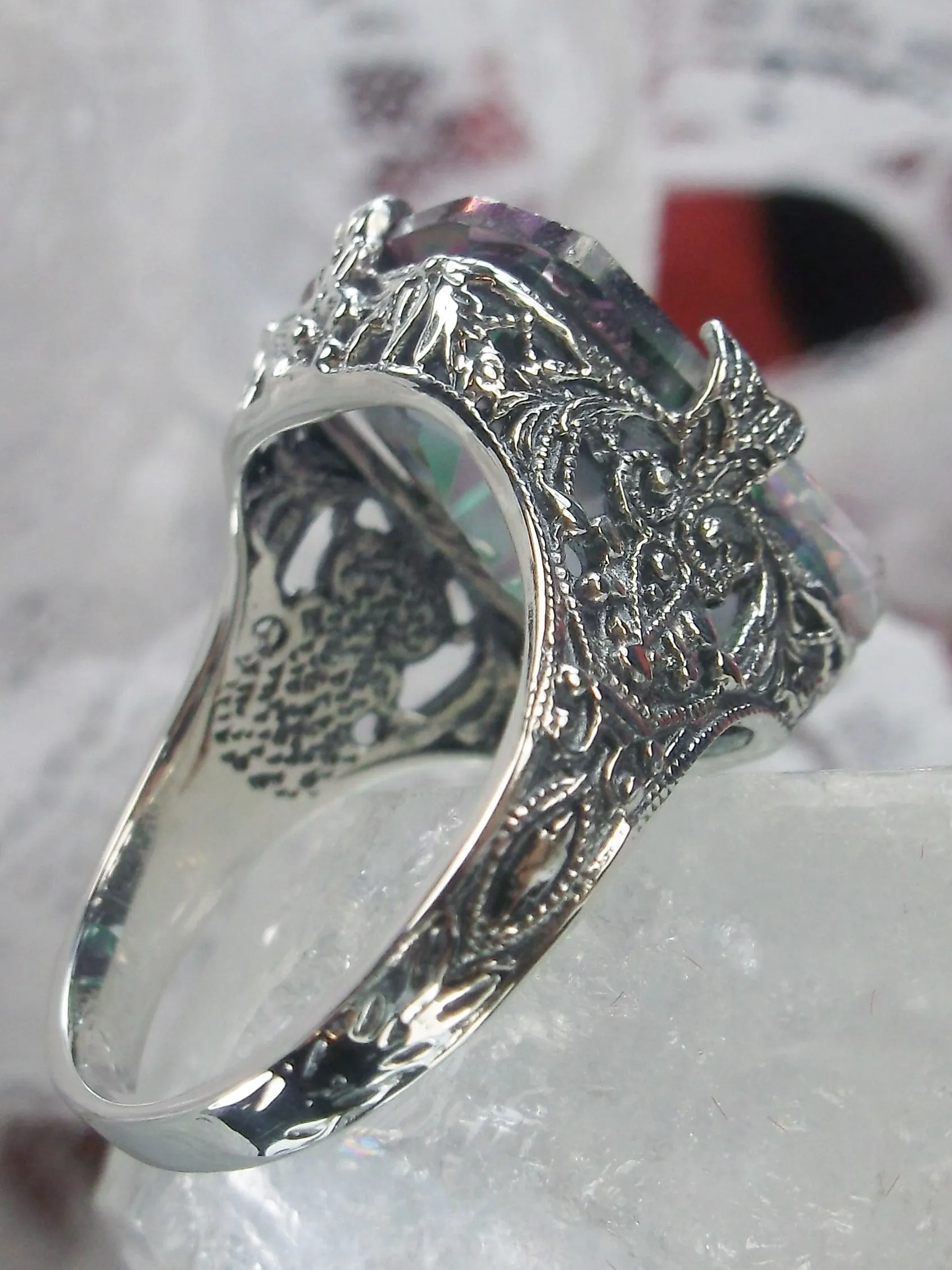 Mystic Topaz Ring, Vintage Jewelry #D202