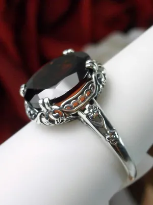 Natural Garnet Ring, Edwardian Antique Reproduction Jewelry #D70z