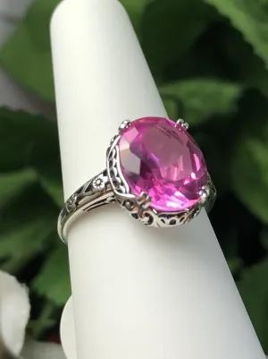 Natural Pink Topaz Ring, Size 6.5, Natural Pink Gemstone, Edwardian Jewelry #D70z - Ready to Ship
