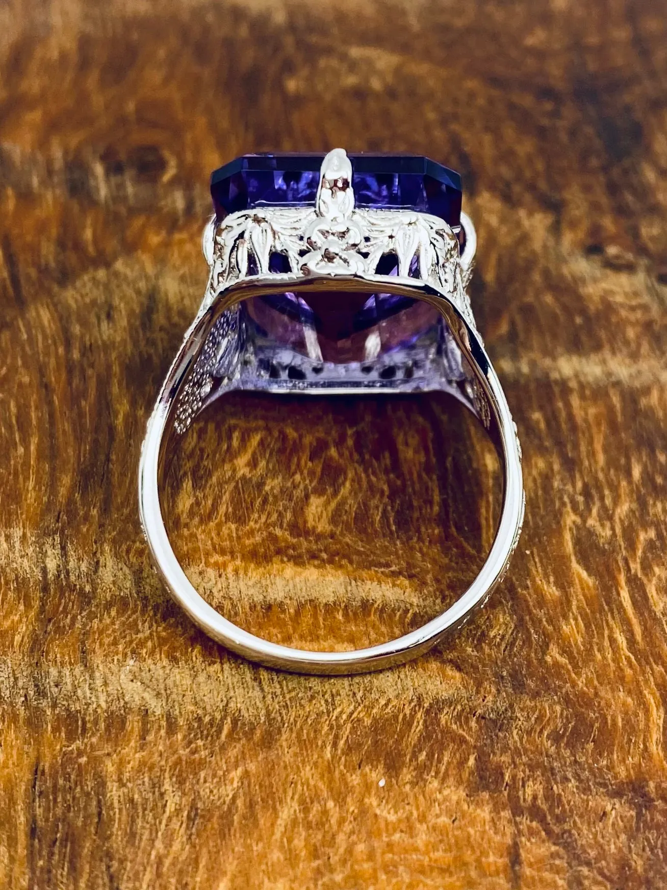 Natural Purple Amethyst Ring, 10k or 14k Gold Vintage Jewelry #D202