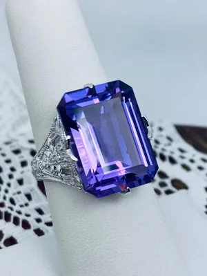 Natural Purple Amethyst Ring, 10k or 14k Gold Vintage Jewelry #D202