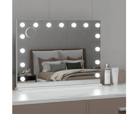 NEW Bluetooth Makeup Mirror 80X58cm Hollywood with Light Vanity Wall 18 LED