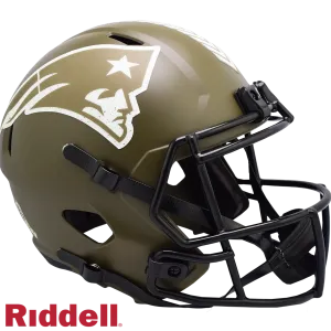 New England Patriots Helmet Riddell Replica Full Size Speed Style Salute To Service
