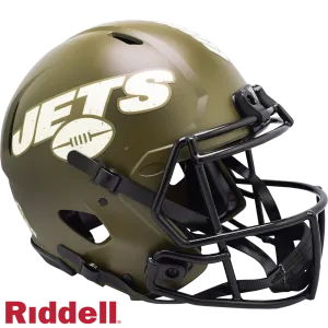 New York Jets Helmet Riddell Authentic Full Size Speed Style Salute To Service