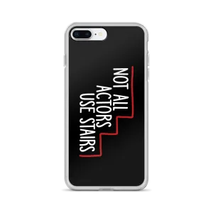 Not All Actors Use Stairs (Black iPhone Case)