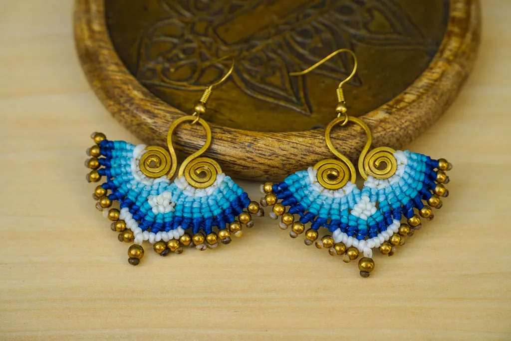 Ocean Mirage Micro Macrame Boho Earrings
