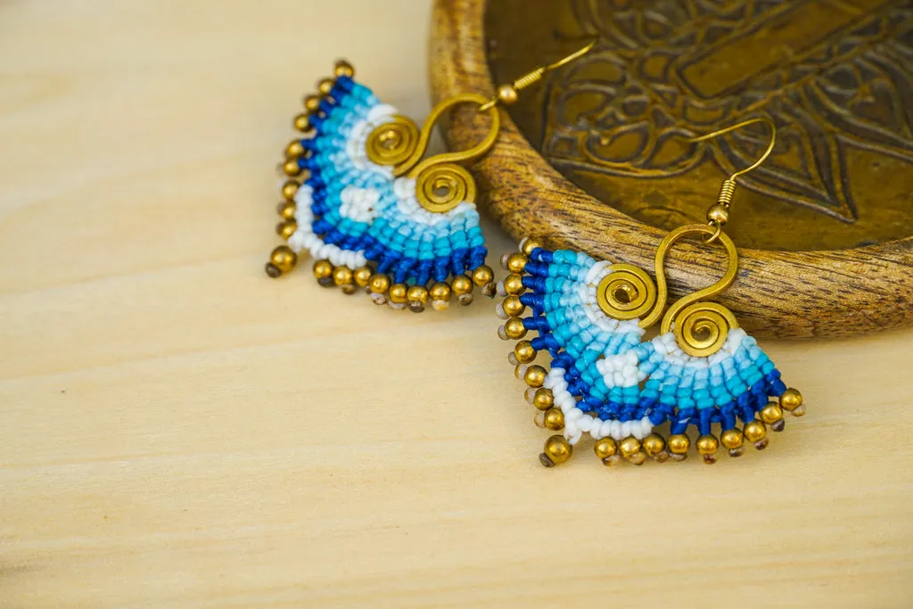 Ocean Mirage Micro Macrame Boho Earrings
