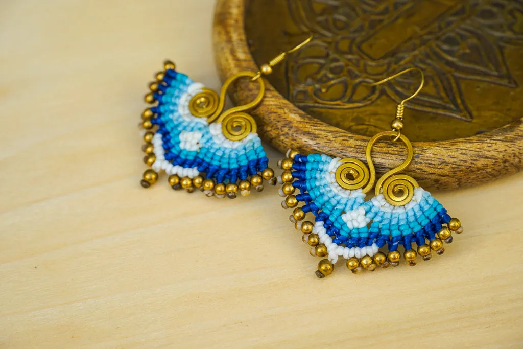 Ocean Mirage Micro Macrame Boho Earrings