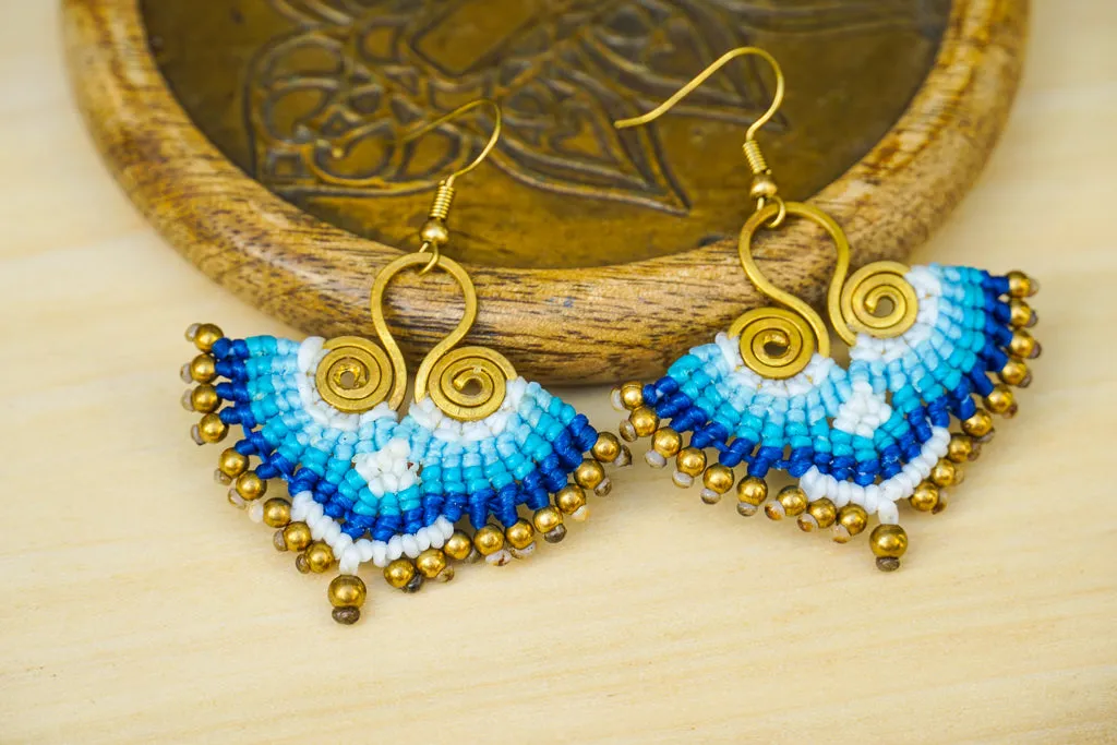 Ocean Mirage Micro Macrame Boho Earrings