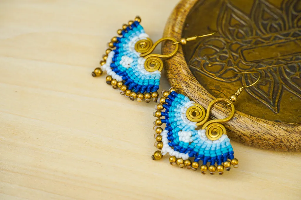Ocean Mirage Micro Macrame Boho Earrings